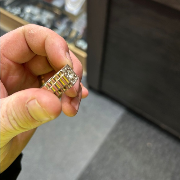 14kt gold 13.6g 1ct natural stone si2 mans ring - Picture 5 of 6